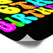 Lets Crazy It's My 6th Birthday Glowing 6 Year Old ポスター (角)