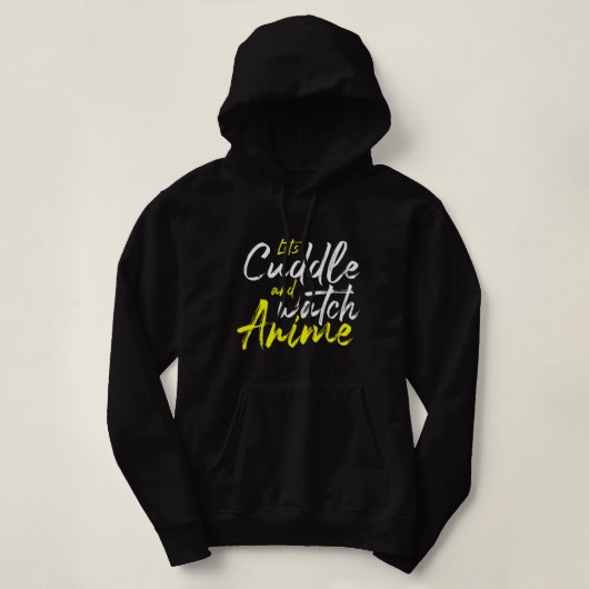 Let's Cudle and Watch Anime – カップルゴール パーカ (デザイン正面)