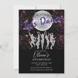Let's Dance Birthday Party Invitation 招待状