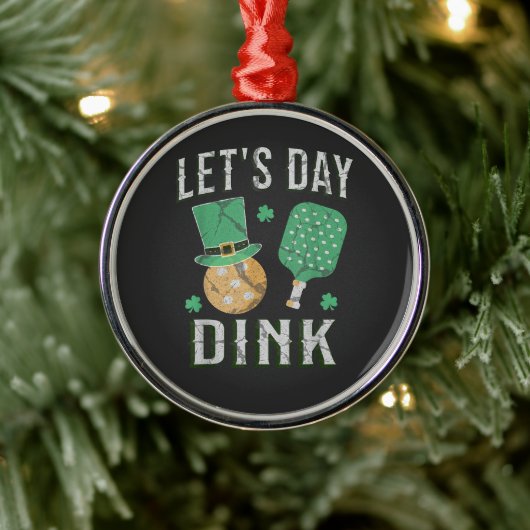 Let's day dink funny pickleball  メタルオーナメント (ツリー)