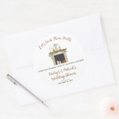 Let's Deck Their Halls! Bridal, Wedding Shower ラウンドシール (封筒)