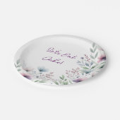 Let's Devour Cake! Lovely Botanical Wedding Cake ペーパープレート (アングル)