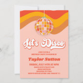 Let's Discoレトロ70sバースデーパーティー 招待状 (正面)