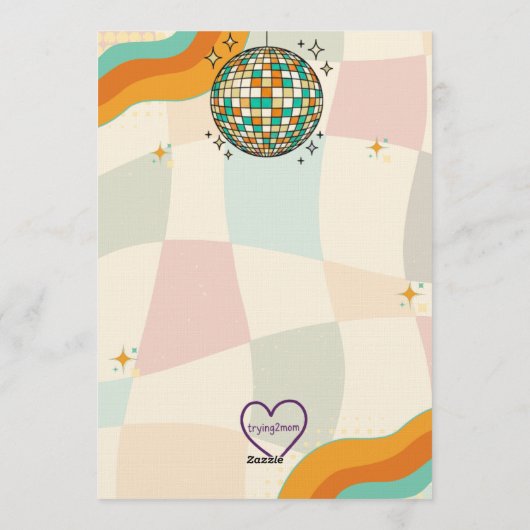 Let's Disco, Retro Birthday  招待状 (裏面)