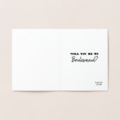 Let's Do - Bridesmaid おもしろい Proposal 箔カード (内部)