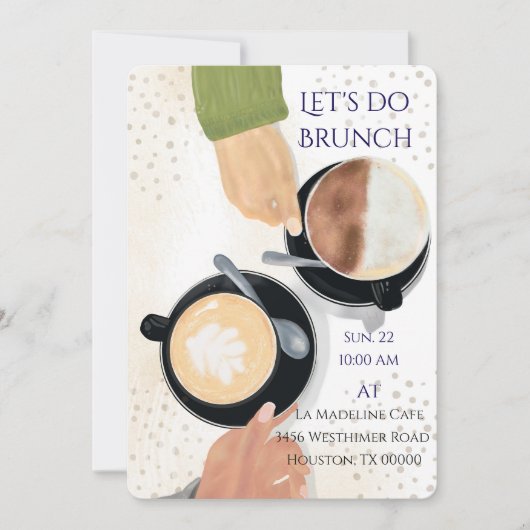 Let's Do Brunch Latte 2 ご招待 招待状 (正面)