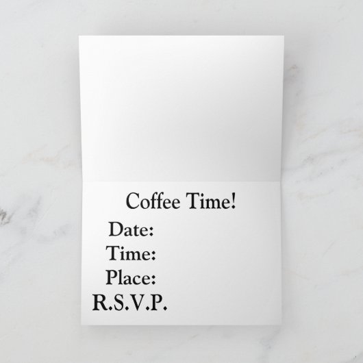 Let's Do Coffee-Customizable招待状 招待状 (内部)