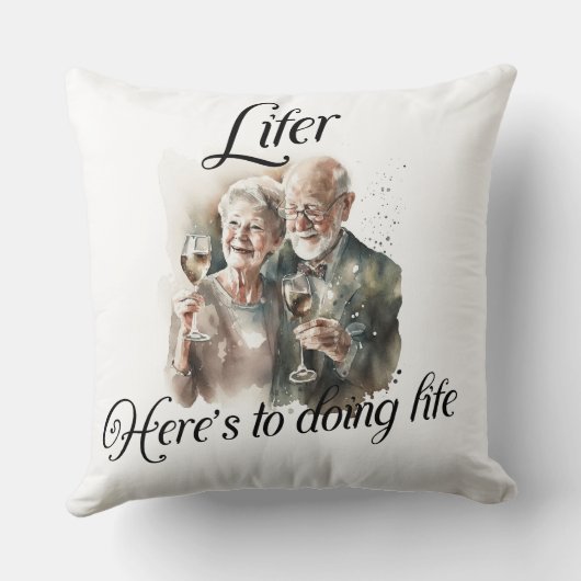 "Let's Do Life" Throw Pillow クッション (裏面)