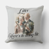 "Let's Do Life" Throw Pillow クッション (正面)