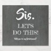 Let's Do This - Bridesmaid おもしろい Proposal ビールラベル (シングルラベル)