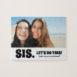 Let's Do This - Bridesmaid おもしろい Proposal Photo ジグソーパズル<br><div class="desc">2人の友人は花嫁おもしろいのメイドまたはメイド・オブ・オーナー（花嫁付き添い人）提案ジグソーパズル"SIS.やろうぜ！私の花嫁のメイドになるかい？」</div>