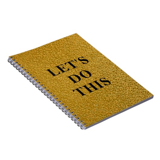 Let's Do This - Gold Texture Classic Notebook ノートブック (右側)