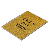 Let's Do This - Gold Texture Classic Notebook ノートブック (左側)