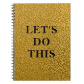 Let's Do This - Gold Texture Classic Notebook ノートブック (正面)
