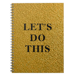 Let's Do This - Gold Texture Classic Notebook ノートブック