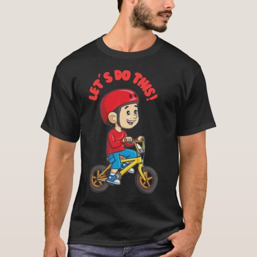 "Let's Do This! Kids' Motivational Cycling T-Shirt Tシャツ (正面)