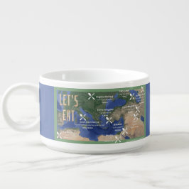 Let's Eat! Map with phrases in 10 Jewish Languages チリボウル