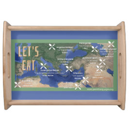 Let's Eat! Map with phrases in 10 Jewish Languages トレー