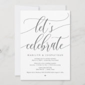 Let's Elopement祝パーティーNavy Blue 招待状 (正面)