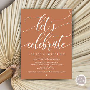 Let's Elopement祝パーティーNavy Blue 招待状