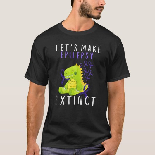 Lets Epilepsy Extinct Kid Mom Dad Epilepsy Awarene Tシャツ (正面)