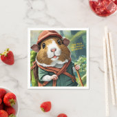 Let's Explore! Outdoor Guinea Pig Hiker スタンダードカクテルナプキン (インサイチュ)