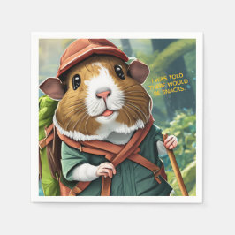 Let's Explore! Outdoor Guinea Pig Hiker スタンダードカクテルナプキン