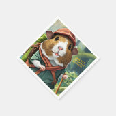 Let's Explore! Outdoor Guinea Pig Hiker スタンダードカクテルナプキン (角)