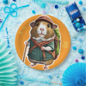 Let's Explore! Outdoor Guinea Pig Hiker ペーパープレート (パーティー)