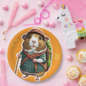 Let's Explore! Outdoor Guinea Pig Hiker ペーパープレート (パーティー)