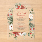 Let's Feast Christmas Menu Festive Christmas Frame アクリル招待状 (正面)