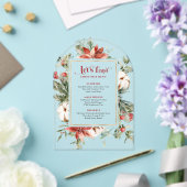 Let's Feast Christmas Menu Festive Christmas Frame アクリル招待状 (インサイチュ (ウェディング))