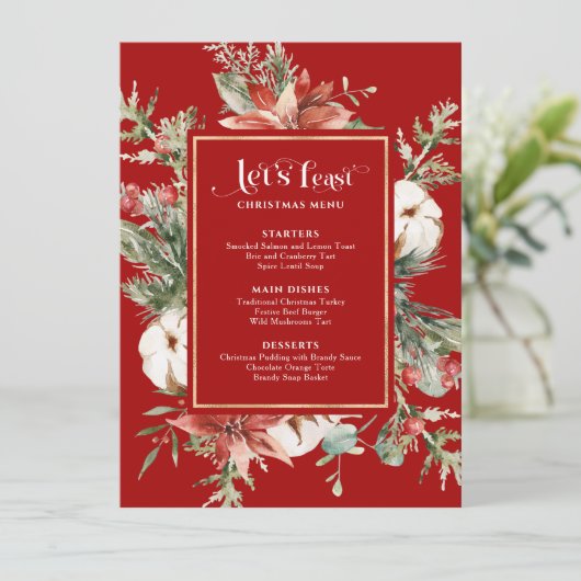 Let's Feast Christmas Menu Festive Christmas Frame メニュー (スタンド正面)