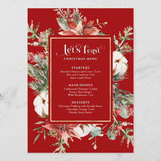 Let's Feast Christmas Menu Festive Christmas Frame メニュー (正面)