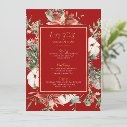 Let's Feast Christmas Menu Festive Christmas Frame メニュー (スタンド正面)
