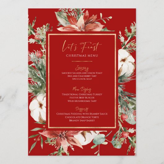 Let's Feast Christmas Menu Festive Christmas Frame メニュー (正面)