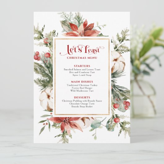Let's Feast Christmas Menu Festive Christmas Frame メニュー (スタンド正面)