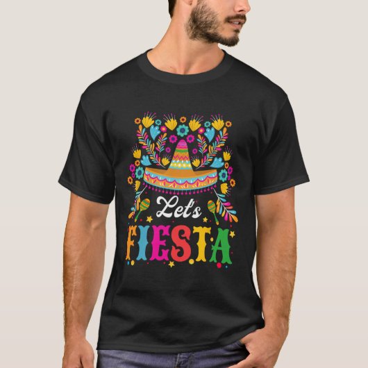 Let's Fiesta おもしろい Cinco De Mayo Women Kids Tシャツ (正面)