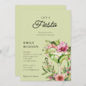 Let's Fiesta マルグリータ フラワー ブライダルシャワー 招待状 (正面/裏面)