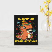 Let's Fiesta メキシコの恐竜 シンコ・デ・マヨの幼児 カード (黄色い花)