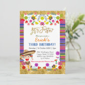 Let's Fiesta 子供のメキシカンバースデー招待状 招待状 (スタンド正面)