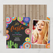 Let's Fiesta 招待状 メキシコ風 誕生日 30歳 女性 (正面/裏面)