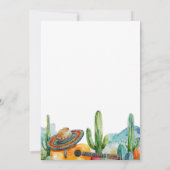 Let's Fiesta 水彩サボテン ブライダルシャワー 招待状 (裏面)