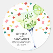 Let's Fiesta 結婚記念パーティー プチギフト ラウンドシール (正面)