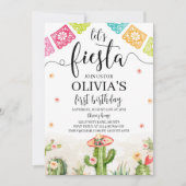 Let's Fiesta 誕生日招待状 ホワイト 招待状 (正面)