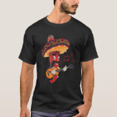 Let's Fiesta 5 De Mayo Viva Mexico Pepper Guitar Tシャツ (正面)