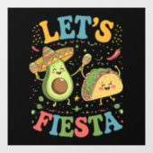 Let'S Fiesta Avocado And Tacos Cinco De Mayo ウィンドウサイン (シート)