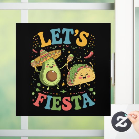Let'S Fiesta Avocado And Tacos Cinco De Mayo ウィンドウサイン (ホーム)
