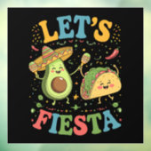 Let'S Fiesta Avocado And Tacos Cinco De Mayo ウィンドウサイン (シート3)