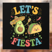 Let'S Fiesta Avocado And Tacos Cinco De Mayo ウィンドウサイン (シート2)